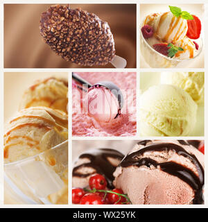 Eiscreme Set Stockfoto
