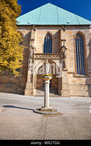 Hinteren Teil des Erfurter Dom und Stiftskirche St. Maria, Erfurt, Deutschland. Stockfoto