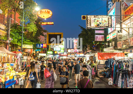 Khao San Road im Zentrum von Bangkok Stockfoto