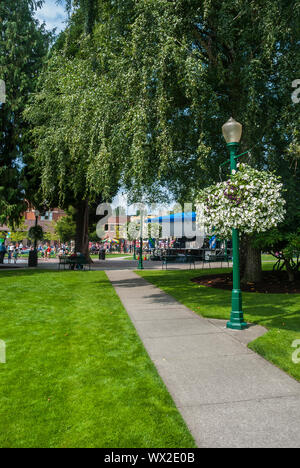 Szene von Pioneer Park in Puyallup, Washington. Stockfoto