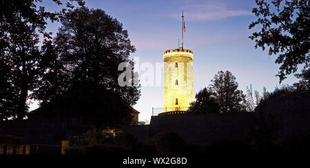 Sparrenburg am Abend, Bielefeld, Nordrhein-Westfalen, Deutschland, Europa Stockfoto