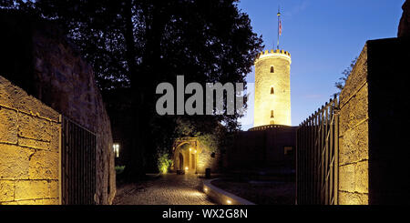 Sparrenburg am Abend, Bielefeld, Nordrhein-Westfalen, Deutschland, Europa Stockfoto