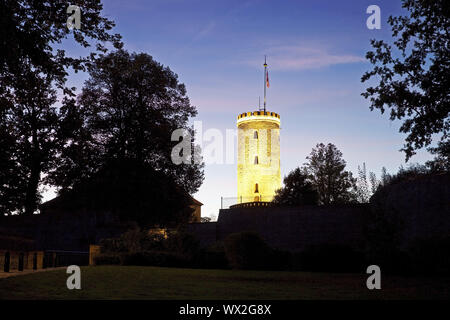 Sparrenburg am Abend, Bielefeld, Nordrhein-Westfalen, Deutschland, Europa Stockfoto