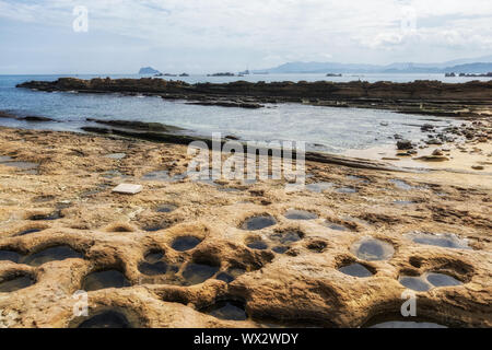 Yehilu Geopark in Taiwan Stockfoto