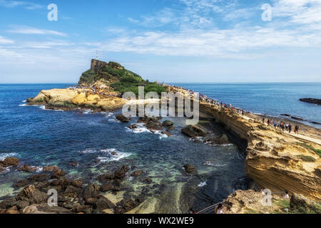 Yehilu Geopark in Taiwan Stockfoto