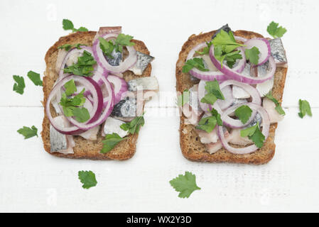Zwei belegte Brötchen Stockfoto
