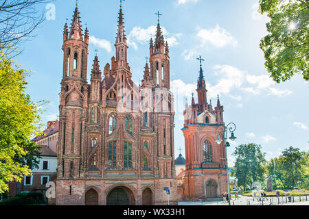 Kirche von St. Anne in Vilnius Stockfoto