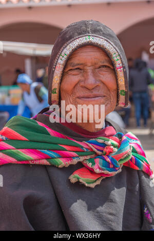 Sonntag Markt in Tarabuco, Abteilung Sucre, Bolivien, Lateinamerika Stockfoto