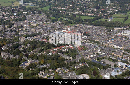 Luftaufnahme von Ilkley, Yorkshire, Großbritannien Stockfoto