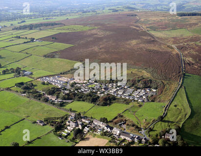 Luftaufnahme von Dales View Park Ltd im Barnoldswick, Lancashire, Großbritannien Stockfoto
