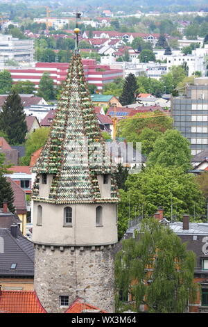 Ravensburg ist eine Stadt in Deutschland, mit vielen historischen Sehenswürdigkeiten Stockfoto