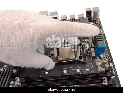 Elektronische Sammlung - Installation des Prozessors Stockfoto