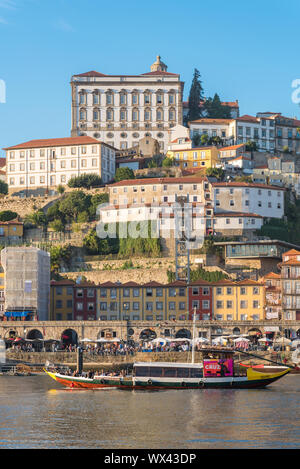 Blick von Vila Nova de Gaia Porto Stockfoto