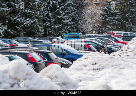 Nationalpark Harz im Winter Oderteich Stockfoto