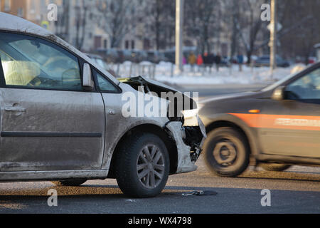 Frontalzusammenstoss Stockfoto