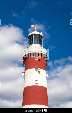 Smeaton's Turm Leuchtturm ein Denkmal für John Smeaton Designer des Dritten Eddystone Leuchtturm auf dem Hoe Plymouth, Devon, Großbritannien Stockfoto