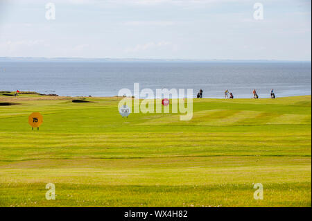 Winterfield Golfkurs in Dunbar. Dunbar ist eine Stadt im Südosten von Schottland. Stockfoto