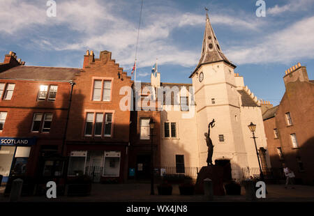 Dunbar Town House Museum und Galerie. Dunbar ist eine Stadt im Südosten von Schottland. Stockfoto