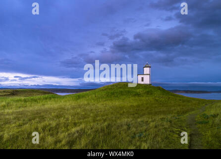 Leuchtturm im Sonnenuntergang Stockfoto