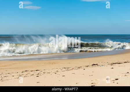 Die Granja Strand im Süden von Porto Stockfoto