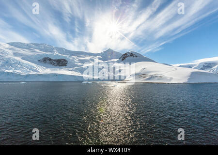 Schnee und Eis der Antarktis Inseln Stockfoto