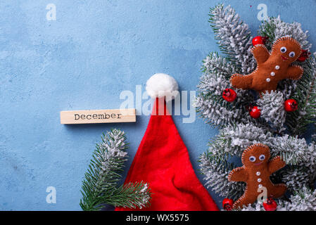 Weihnachten Lebkuchen Männer aus Filz Stockfoto