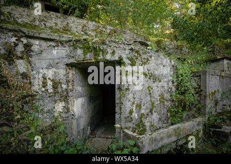 Berg Elsass Vogesen Weltkrieg ein Denkmal Ruinen Stockfoto