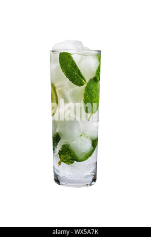 Mojito, Alkohol, isoliert, Rum, Trinken, weißer Hintergrund, Kühl, Stockfoto