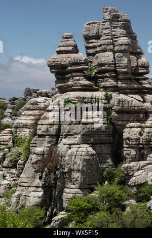 El Torcal Nationalpark Antequera Malaga Stockfoto