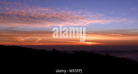 Sonnenaufgang auf Achada do Teixeira auf Madeira Stockfoto