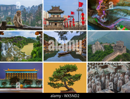 Collage aus China Bilder (meine Fotos) Stockfoto