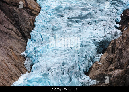 Gletscher Briksdalsbreen, close-up Stockfoto