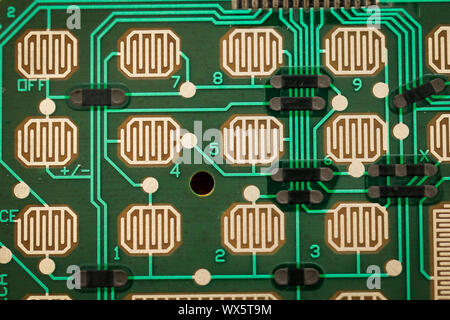 Diese sind detaillierte Ansichten der elektronischen Komponenten Stockfoto