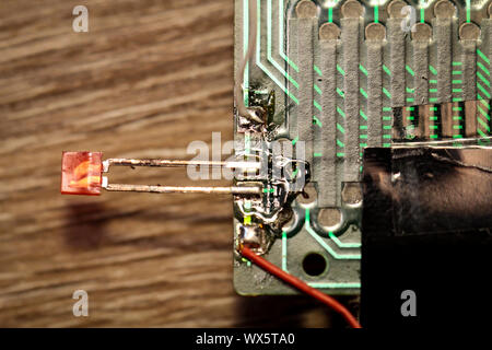 Diese sind detaillierte Ansichten der elektronischen Komponenten Stockfoto