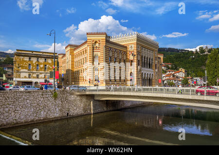 Nationalbibliothek in Sarajevo - Bosnien und Herzegowina Stockfoto