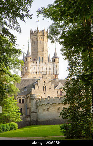 Die Außenseite des Schloss Marienburg in der Nähe von Hannover, Deutschland Stockfoto