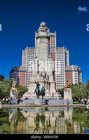 Madrid, Plaza de Espana Stockfoto