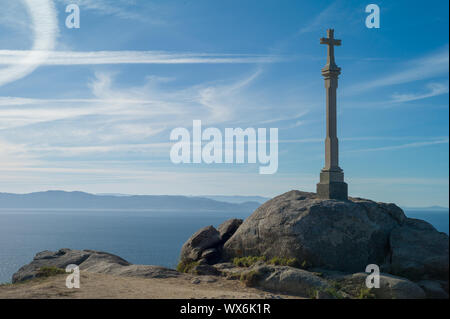 Mojon und Stiefel in Finisterre Stockfoto