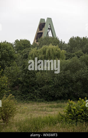 Förderturm von Schacht 8 der Zeche Auguste Victoria, Haltern am See, Ruhrgebiet, Deutschland, Europa Stockfoto