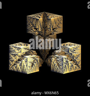 Abstrakte farbenfrohe faraktal Bilder 3D-Rendering Stockfoto