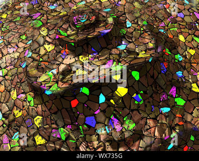 Abstrakte farbenfrohe faraktal Bilder 3D-Rendering Stockfoto