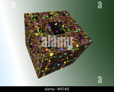 Abstrakte farbenfrohe faraktal Bilder 3D-Rendering Stockfoto