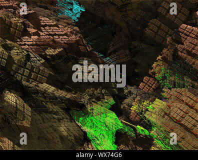 Abstrakte farbenfrohe faraktal Bilder 3D-Rendering Stockfoto