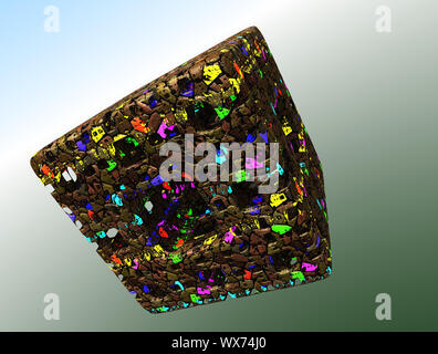 Abstrakte farbenfrohe faraktal Bilder 3D-Rendering Stockfoto