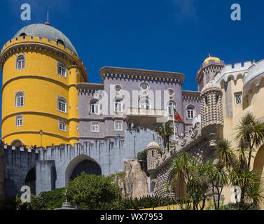 Romantisches Schloss da Pena in Sintra Stockfoto