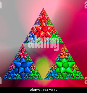 Abstrakte farbenfrohe faraktal Bilder 3D-Rendering Stockfoto