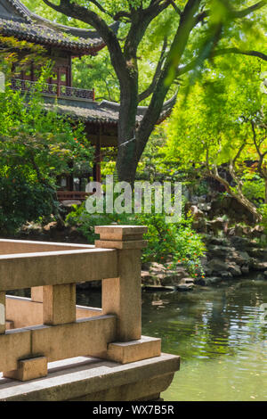 Yuyuan Garten (Garten der Glückseligkeit) im Zentrum von Shanghai, China Stockfoto