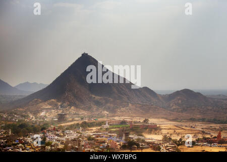 Pushkar Bereich Flachbau, Indien Stockfoto