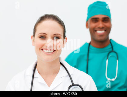 Porträt der beiden schönen Ärzte Stockfoto