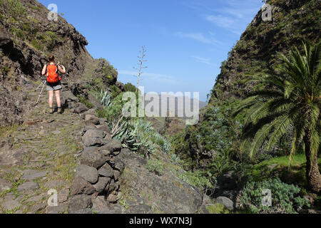 Schönen Wanderweg auf La Gomera Stockfoto